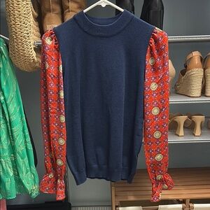 THML Deep Blue Knit Top